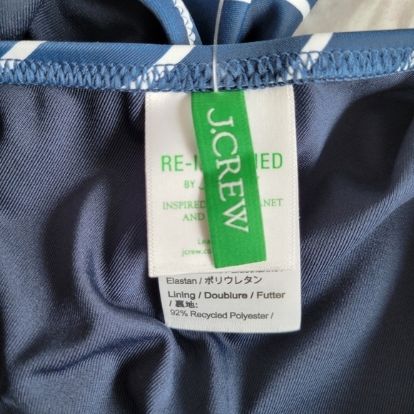 J. Crew Stripe One Piece Cut Out Swimsuit - Picture 7 of 9